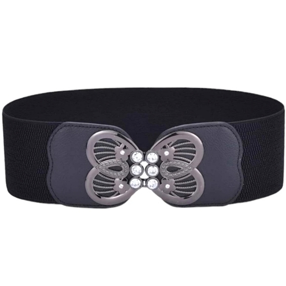 Rhinestone Butterfly Wide Width Belt - Picture 1 of 3